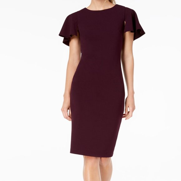Calvin Klein Dresses & Skirts - CALVIN KLEIN Womens Purple Sheath Dress Purple NEW